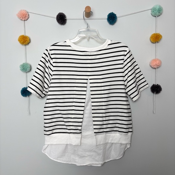 English Factory Mixed Media Black and White Top - Picture 7 of 7